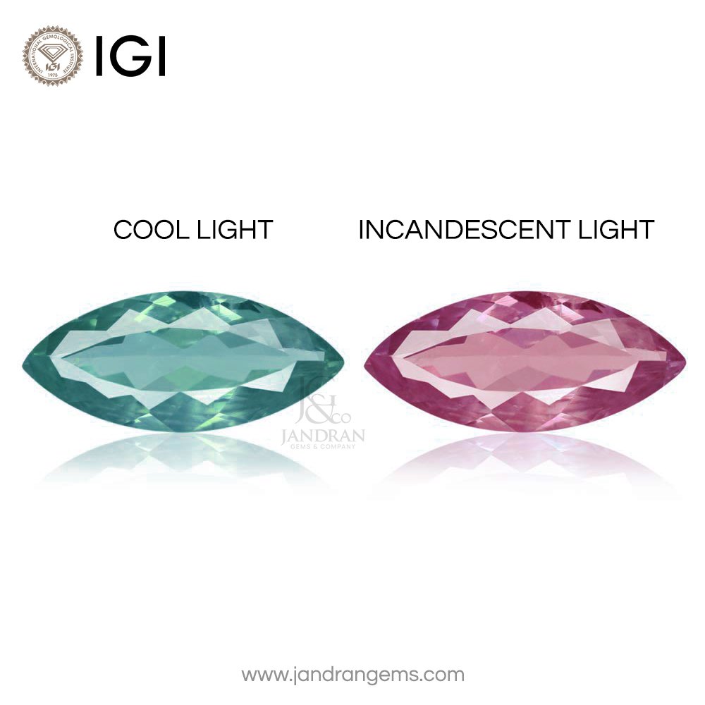 Natural Alexandrite Marquise 1.85 ct / size : 13.6x5.6x2.9 MM
