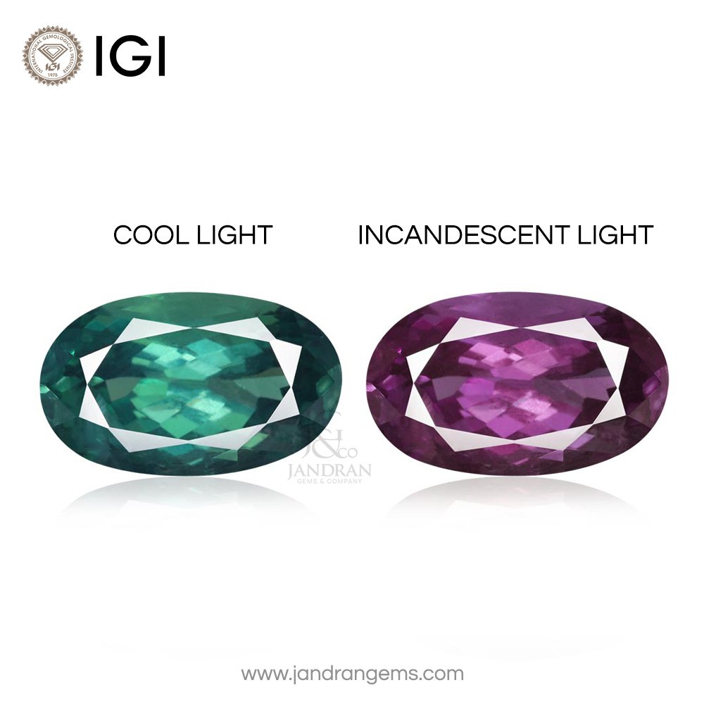 Alexandrite Oval 3.08 ct / size 10.5x6.3x5 MM