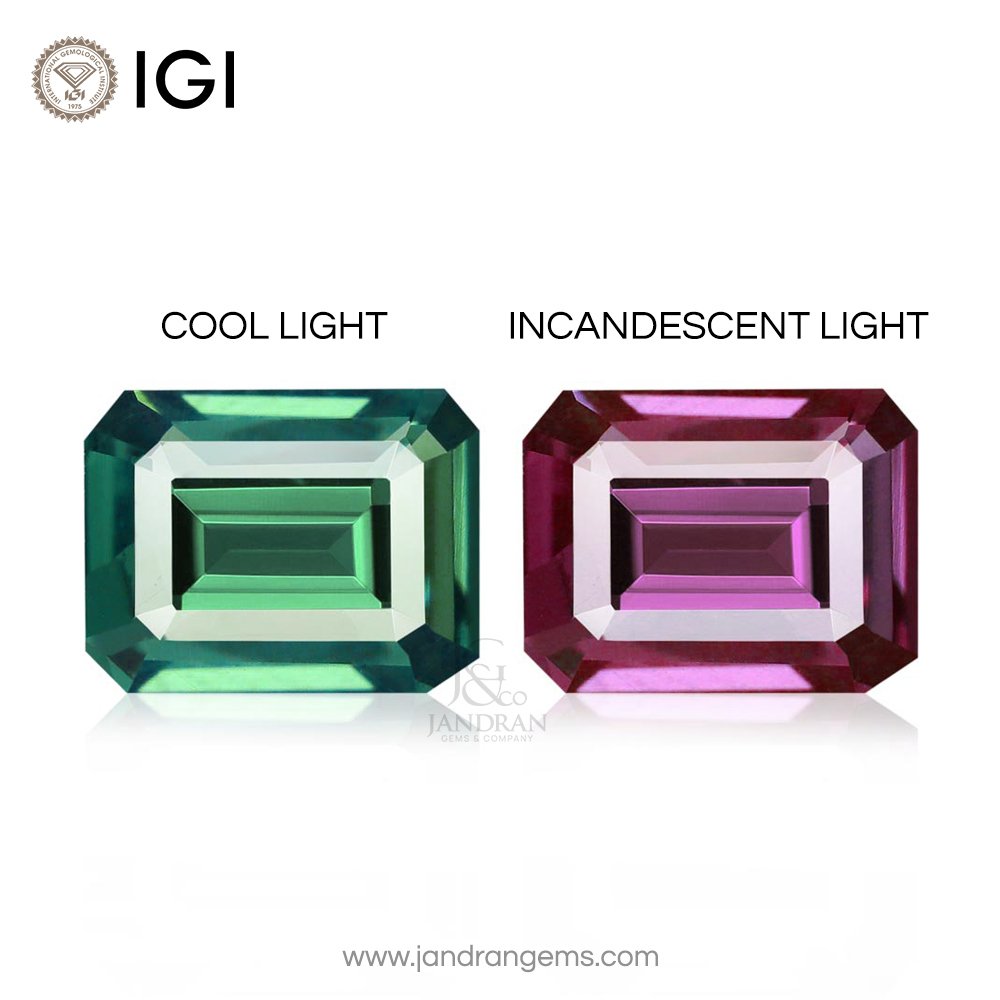 Natural Alexandrite Radiant 1.37 ct / size 7.6x4.2x4.4 mm