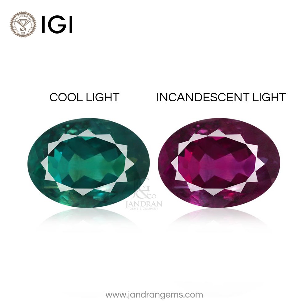 Natural Alexandrite Oval 1.51 ct / size 8x5.8x3.5 mm