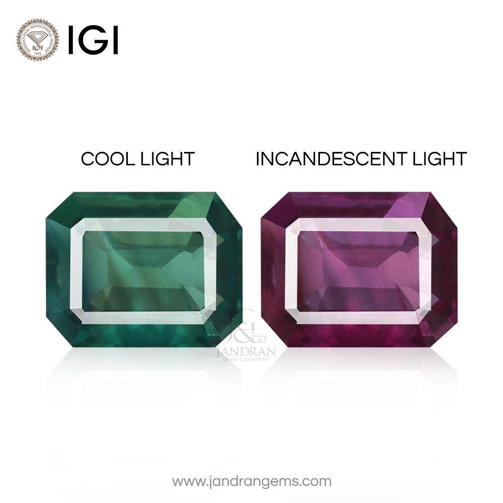Alexandrite Radiant 1.68 ct / size 7.4x5.9x3.5 mm