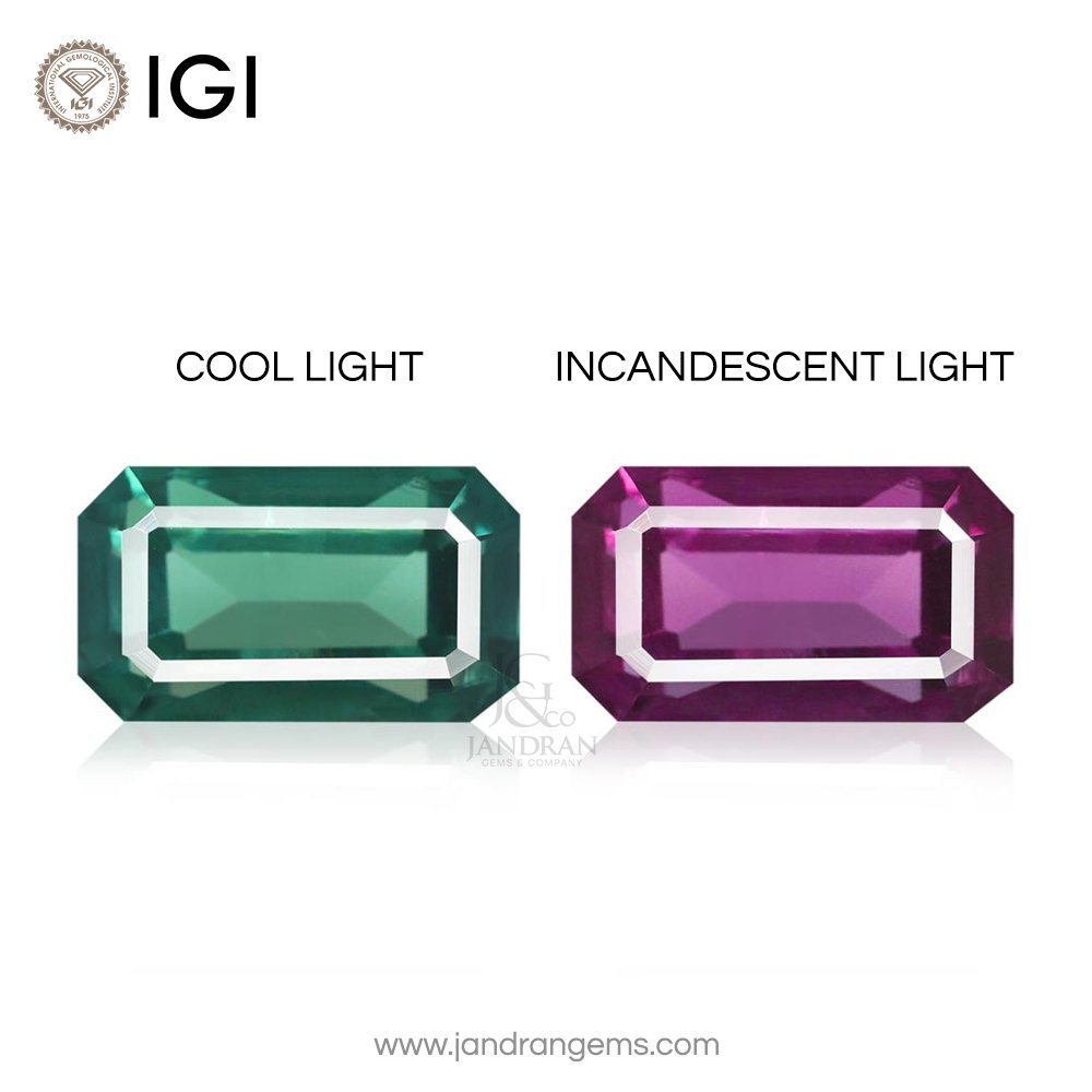 Natural Alexandrite Radiant 1.45 ct / size 7.4x4.4x3.9 mm